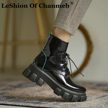 

Stylish Women Chunky Heels Ankle Boots Platform Goth Shoes Woman Brand Designer Boots Ins Celebrity Shoes Size34-42 Botas Mujer