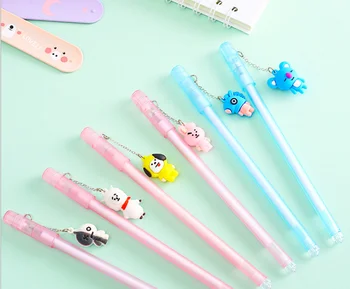 

0.5mm 100pcs/Lot Wholesale Gel Pen Soft Silicone Ddecompression Rotating Neutral Pen Office Stationery Writing Supplies GP848