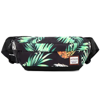 

Men's Fashion Sports Chest Bag Nylon Waterproof Shoulder Crossbody Bag Casual Outdoor Pineapple Print Lady Waist Pack Couple Bag