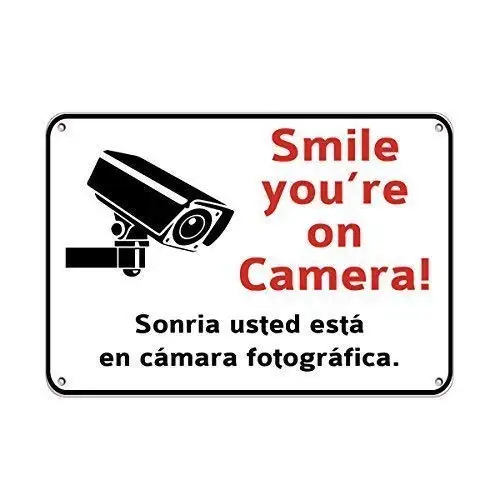 Уличный ретро знак Smile You is On Camera домашний металлический жестяной украшение для