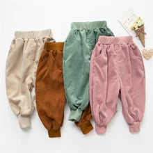 Зимние штаны-шаровары для малышей теплые хлопковые плотные бархатные леггинсы для маленьких мальчиков и девочек флисовые штаны для малышей повседневные штаны для малышей От 0 до 5 лет