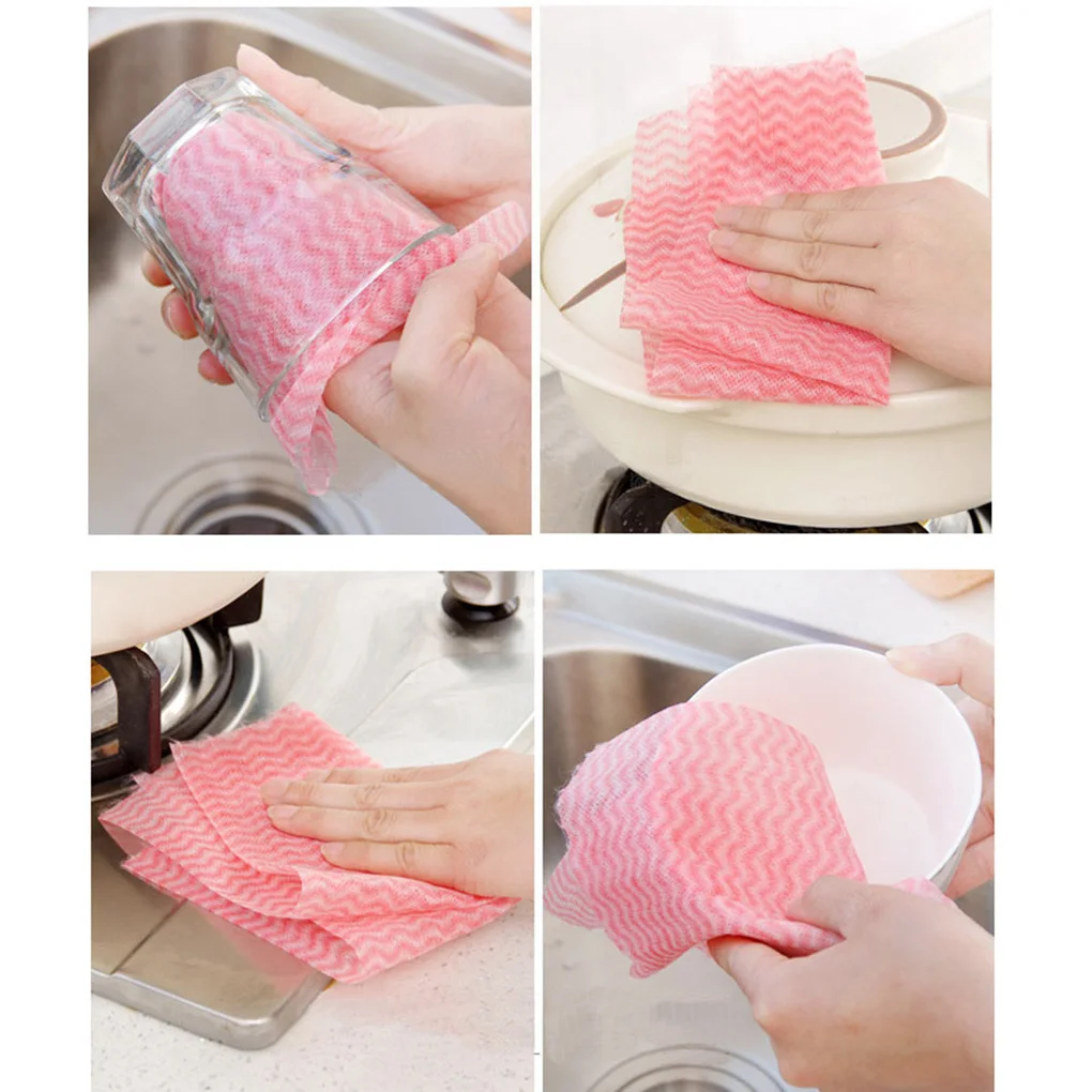 Экологически чистая Чистящая салфетка Duster Нетканая ткань для мытья посуды Ткань без масляной холст кухонные предметы мебели полотенца