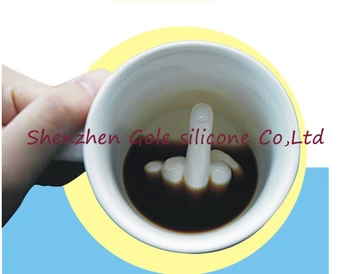 

96pcs/lot Middle Finger Cup Ceramic Cup Fack Strange New Creative Personality Middle Finger Mug Funny Mug Gift