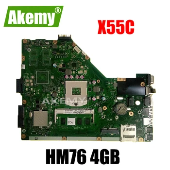 

X55C Motherboard 4GB HM76 For Asus X55VD X55C Laptop motherboard X55C Mainboard X55C Motherboard test 100% OK