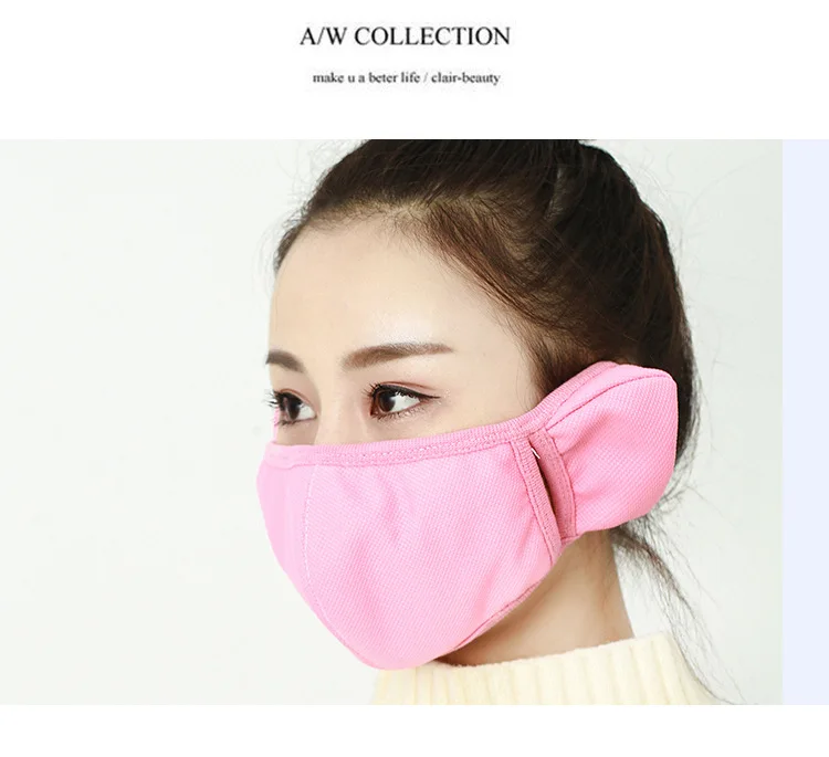 New two-in-one earmuffs Men and women fashion warm masks riding windproof thick warm face mask