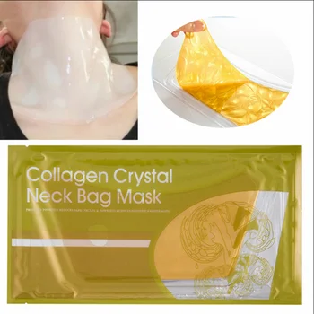 

Hot Gold Collagen Neck Mask Crystal Gold Powder Whitening Anti-Aging Neck Care Moisturizing Remove Neck Wrinkles TSLM1