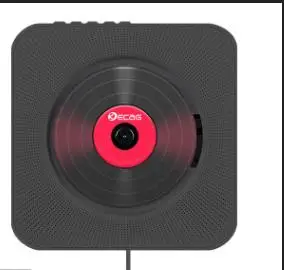 Мировой популярный стиль настенный CD-плеер fm-радио Bluetooth MP3 музыкальный плеер Пульт дистанционного управления черный и белый и дихроматический - Цвет: Черный
