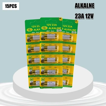 

15pcs/3pack 23A Batteries 12V Alarm-Remote Primary Dry Alkaline Battery 21/23 23GA A23 A-23 GP23A RV08 LRV08 E23A V23GA