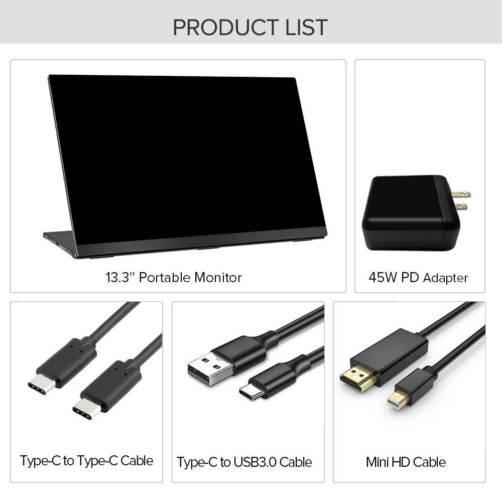 UPERFECT 13 3 дюймов супер Ультра FHD Портативный монитор 1080P IPS сенсорного экрана USB