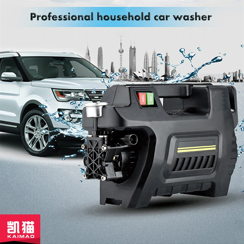110V/220V Powerful Car Washer Portable Washing Machine Water Pump Tornador Foam Generator Wash Gun Pressure Cleaning | Автомобили и