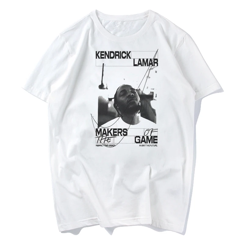 Мужская футболка с принтом Kendrick Lamar летняя повседневная короткими рукавами и