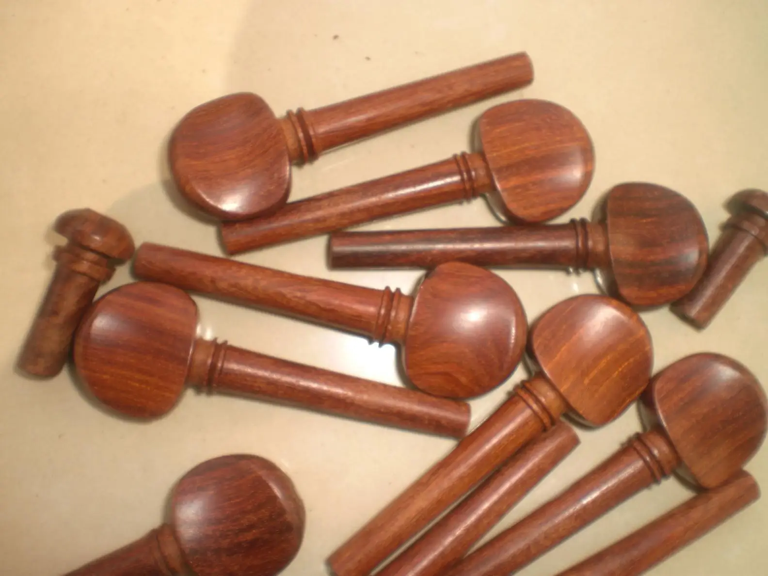 Peças de Pau-rosa Ébano dos Pinos de Viola dos Pces com 1 Pino da Extremidade do pc para 15 a 16 4 ou - Image 2