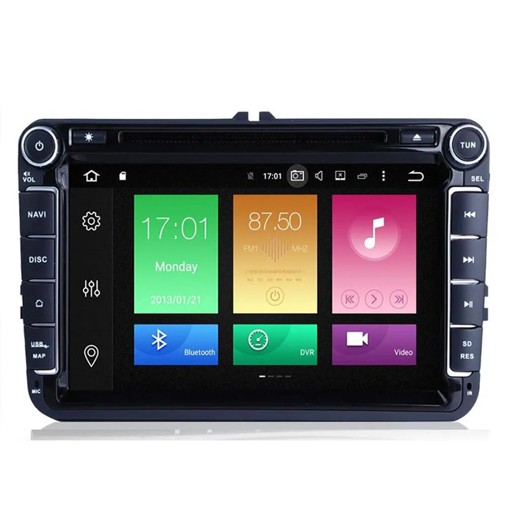 Flash Deal Two Din Car Multimedia Player Android 9.0 4+32G Auto Radio For Skoda/Seat / Passat b7/POLO/GOLF 5 6 DVD GPS 8 Cores 2