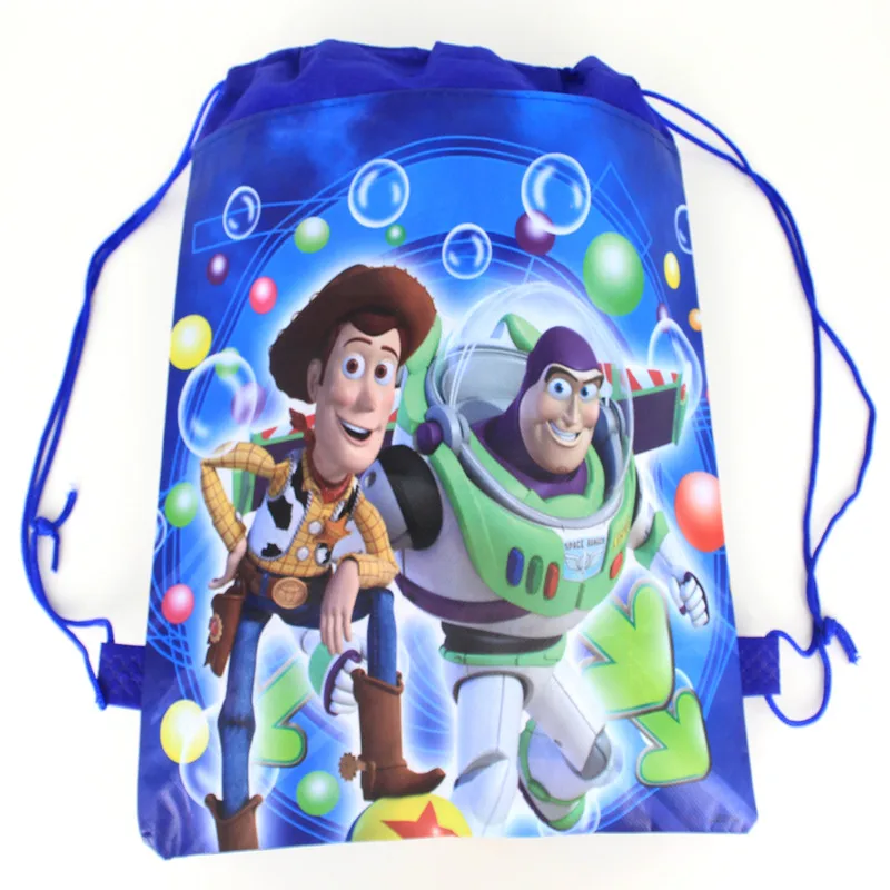 thumbnail image 1 of 1 pieza Disney Cars Mickey Minnie Coco Sofia Frozen Six Princess Winnie Bolsa de compras no tejida Mochila con cordón Suministros para fiestas, 1 of 5
