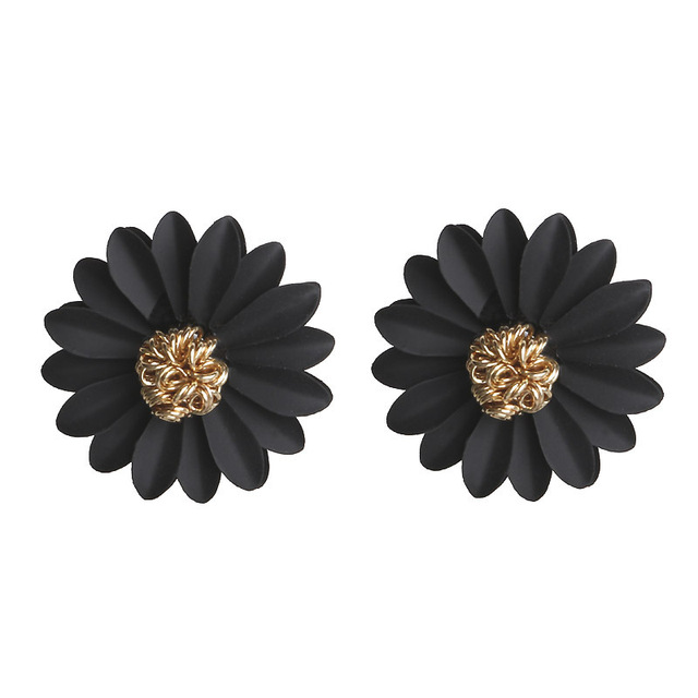 Cute Small Daisy Flowers Stud Earrings For Women Korean Sweet crystal Flower Earring Girls Fashion Elegant Jewelry