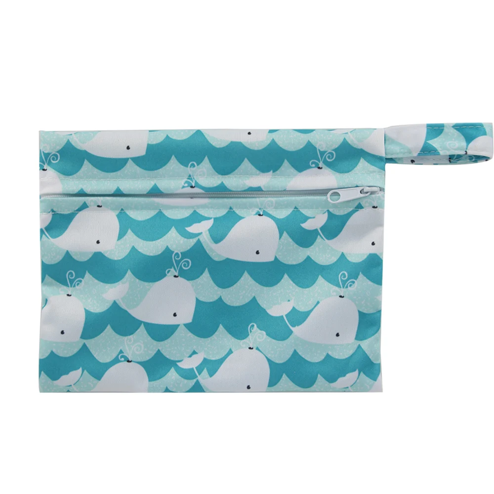 1pc Multi-functional Size 14*18 Wet Bag Reusable bag for Mama Cloth Pads Menstrual Pad Washable Sanitary Pads Bags 7 Colors 5