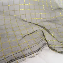 Классическая сетка Золотой Блестящий тюль ткань французские Вечерние платья Прозрачная сетчатая ткань Рождественский фестиваль Декор ткань
