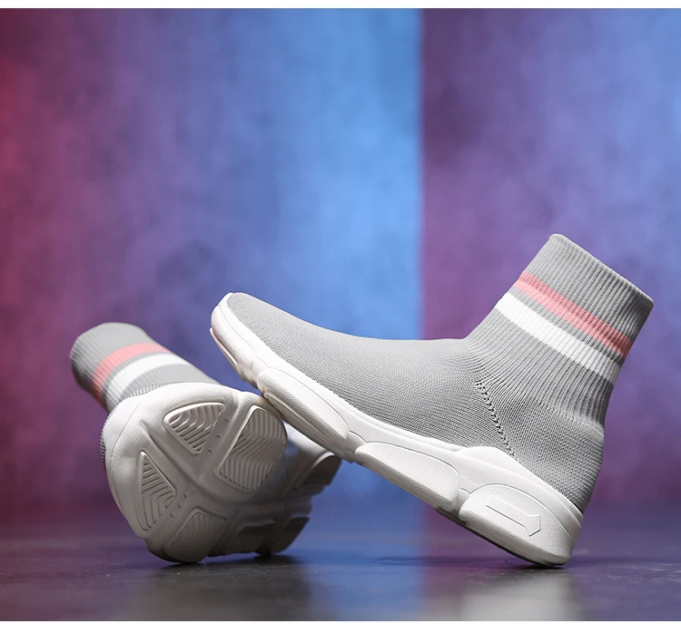 Женские кроссовки для бега Flyknit; носки для вамп; женская обувь; светильник; спортивные ботинки; уличная женская обувь для бега; спортивная обувь для фитнеса; обувь с высоким берцем