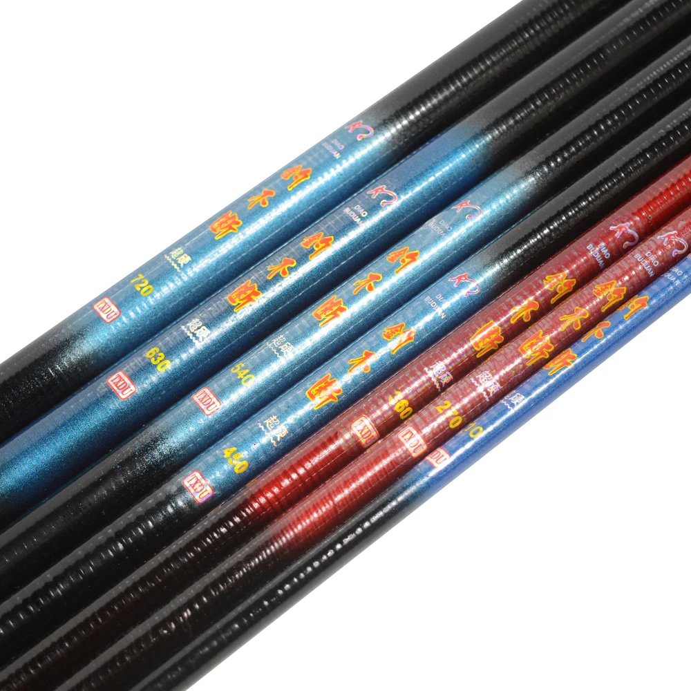High Strength Fiberglass Hand Fishing Rod Pole Telescopic Carp Fishing Rod for River Stream Fishing Tackle 2.1M-7.2M Printed (15)