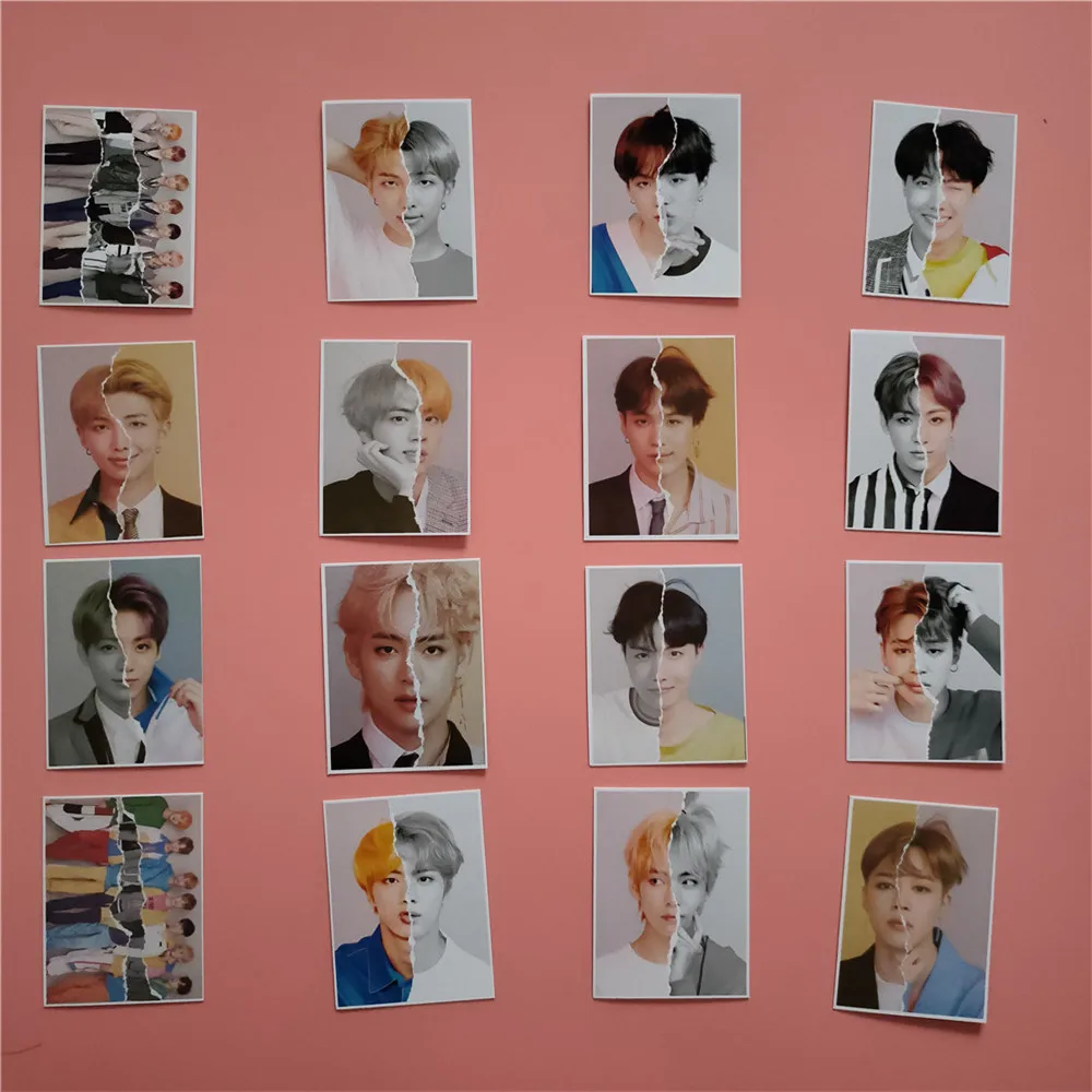 16 шт./компл. Bangtan мальчики World Tour Love Yourself Фотокнига LOMO Card JUNG KOOK JIMIN JIN SUGA BOY с LUV картой душа FH7