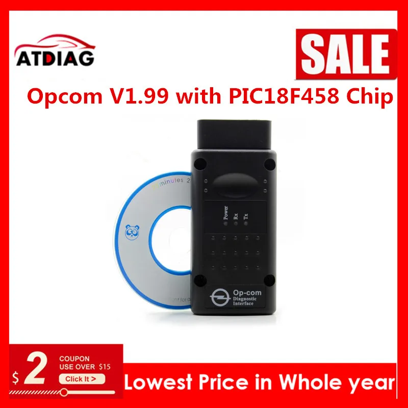 Opcom V1.99 с чипом PIC18F458 OBD op com считыватель кода автомобиля диагностический