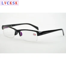 Готовые дешевые полу оправа близорукость очки для женщин и мужчин ретро прямоугольные очки для близоруких студентов черные очки-1,0~-4,0 L3