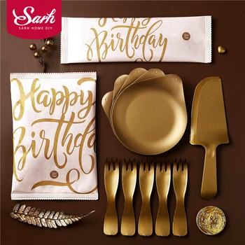 

High Quality Disposable tableware Plate Cup Happy Birthday Party Supplies Birthday Party Decoration