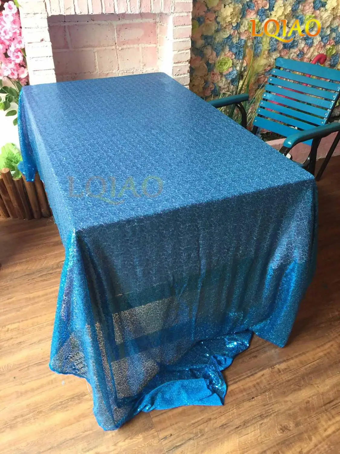 Turquoise 8 футов, банкетная скатерть с золотыми блестками, большая, 90x156 дюймов, Золотая Скатерть для свадьбы, скатерть с блестками, украшение для мероприятий - Цвет: Turquoise