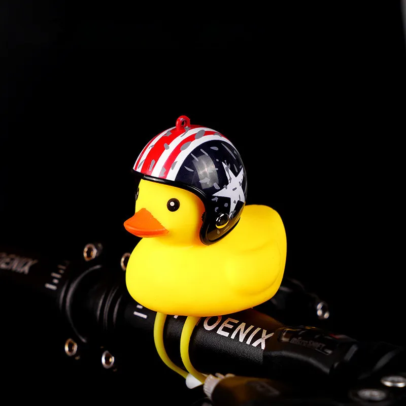Мультяшные велосипедные колокольчики желтый силикагель утка шлем головной светильник сияющий горный велосипед руль светильник в виде утки колокольчик аксессуары