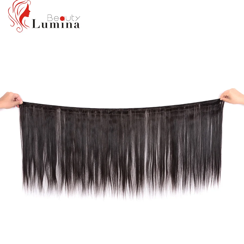 Beauty Lumina 3 пучка прямые волосы бразильские волосы переплетенные пучки натуральный цвет Remy человеческие волосы для наращивания 8-30 ''