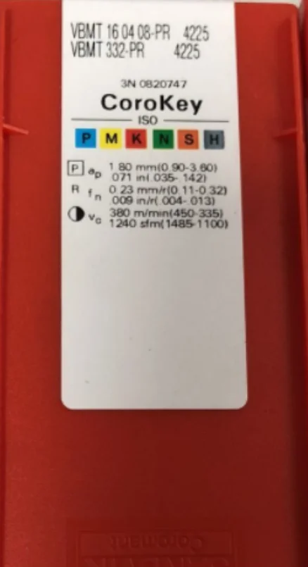 10 шт. твердосплавная вставка VBMT 160408-PR 4225