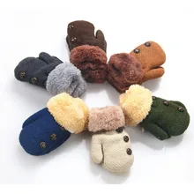 Детские перчатки для малышей; сезон зима-осень; для девочек и мальчиков; для улицы; в стиле пэчворк; теплые варежки; перчатки для детей