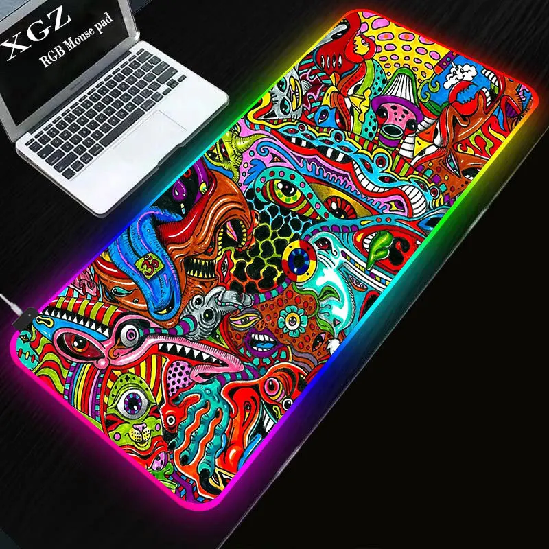 

RGB large luminous mouse pad large non slip keyboard pad mouse pad game desk pad