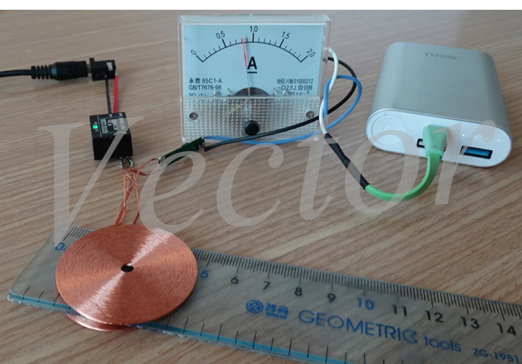 Беспроводной зарядный модуль с защитный ремень индикатор светильник Беспроводной Питание добавлен часовой модуль схема GYS1230