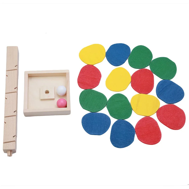 Монтессори Обучающие игрушки блоки деревянное дерево мраморный мяч бегать трек игры для маленьких детей интеллект раннего образования игрушки