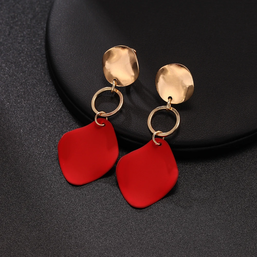 Women Clip Earrings Geometric Vintage Irregular No Hole