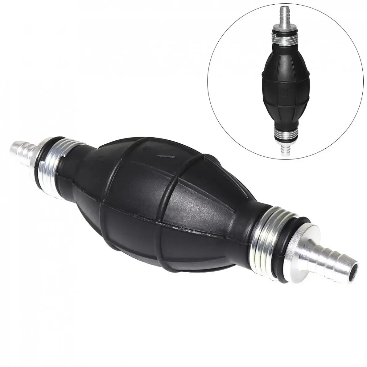 8mm Fuel Pump Universal Aluminum Rubber Manual oil Transfer Pump Petrol