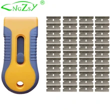 

Car Sticker Old Glue Retractable Scraper Ceramic Paint Utility Practical Floor Cleaner Window Squeegee with 40pcs Blades E16+40M