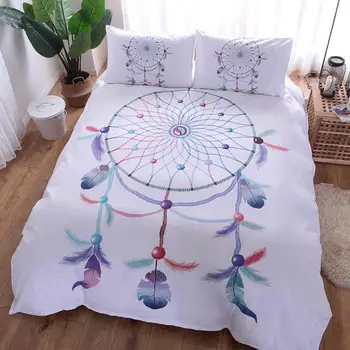 

3Pcs/set Dreamcatcher Printed Quilt Duvet Cover Pillowcase Home Textile Duvet Bedding Cover Bedroom Decoration