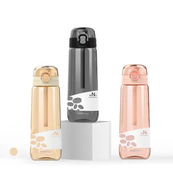 

Creative Tritan Sports Kettle Simple Bounce Lock Plastic Space Bottle with Rope Anti-impact Seal Leak Proof Outdoor Sport Kettle