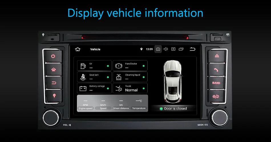 Euanvi 7 'ƈ din Android 9 0 автомобильный dvd плеер для VW/Volkswagen/Touareg/Transporter T5 с Canbus Wifi GPS Navi
