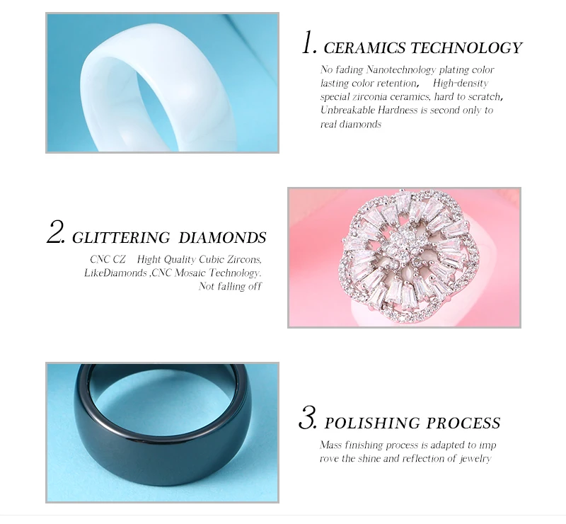 Обручальные кольца из серебра S925 пробы со стразами и кристаллами, женские циркониевые здоровые керамические кольца, обручальные кольца, гламурные ювелирные изделия