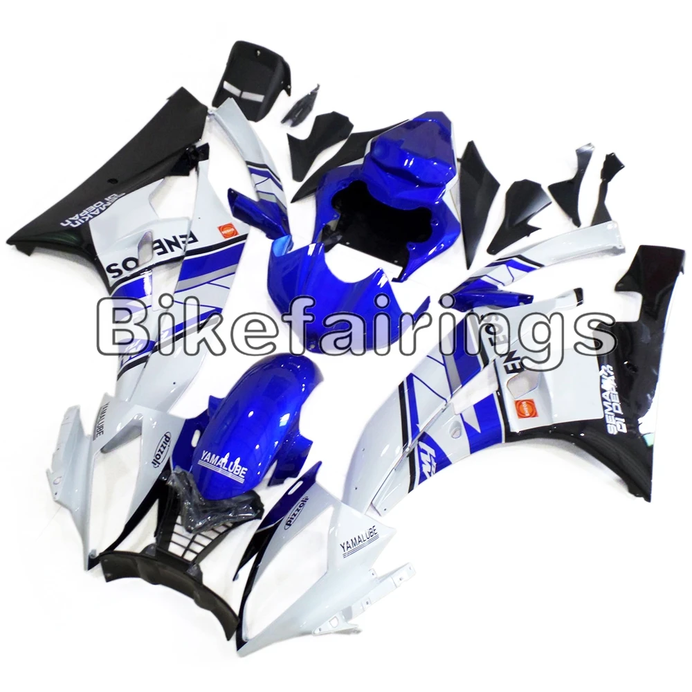 Полный комплект обтекателя Для Yamaha YZF 600 R6 2006 2007 06 07 ABS пластиковые детали для мотоцикла кузов синий белый черный коровы
