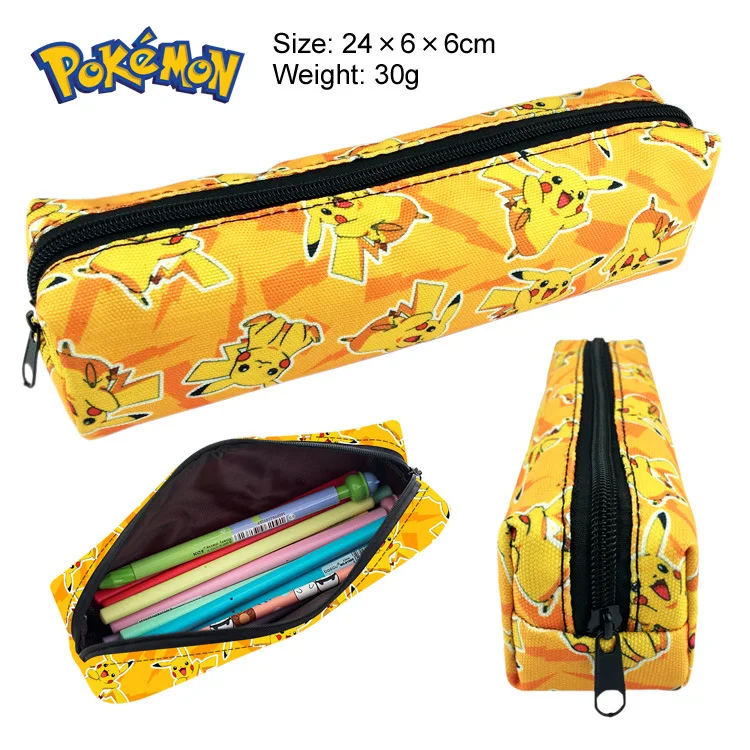

Cartoon Pokemon Pikachu Pen Bag Women Zipper Makeup Bag Chidren Girls Pencil Case School Office Supply Pencilcase