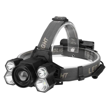

Lamp Outdoors Torch Headlamp Camping Zoomable USB Charging Hiking Flashlight Accessories Adjustable Rotating Hunting Cycling