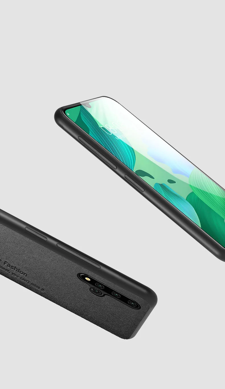 Простой Модный чехол для huawei Nova 5/Pro, чехол s, Ультратонкий чехол из натуральной кожи и силикона, ударопрочный чехол-накладка для Nova5 Pro