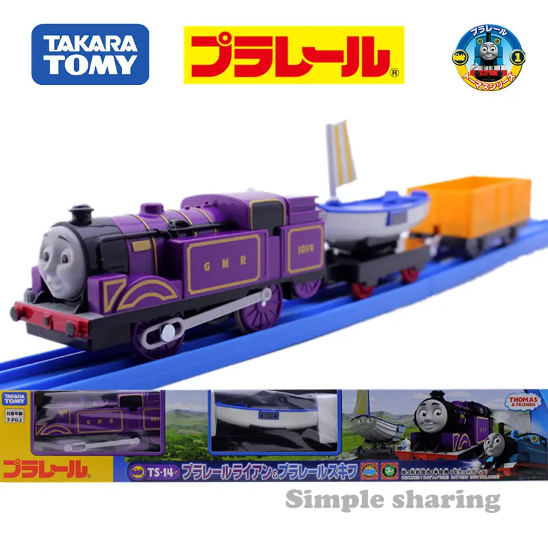 Takara Tomy Pla Rail Plarail поезд и друзья TS-14 Ryan& Plarail Sukifu японский железнодорожный поезд электрический локомотив модель игрушки