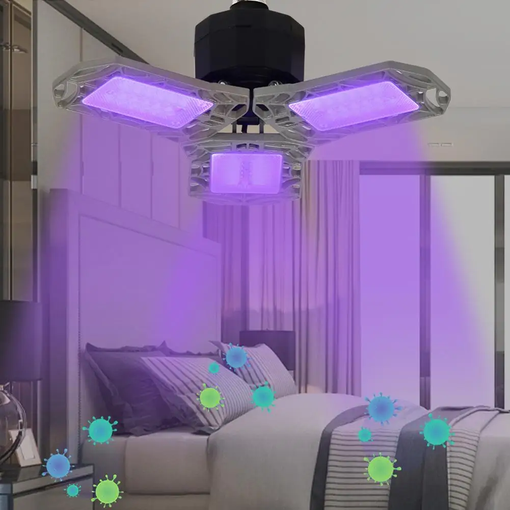 

Uv Disinfection Lamp 2-in-1 Folding Garage Lamp Sterilization Light Ultraviolet Disinfection Lamp For Living Room Home Garage