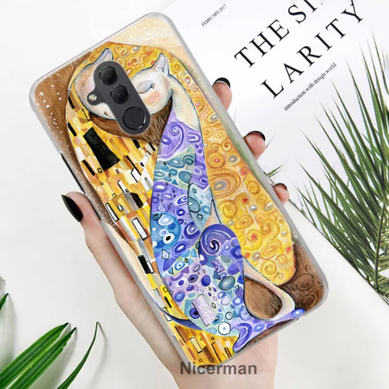 Забавные чехлы для телефонов с рисунком кота для huawei mate 20 Pro 10 20 30 Lite P30 Pro P30 P20 Lite P10 Lite жесткий чехол