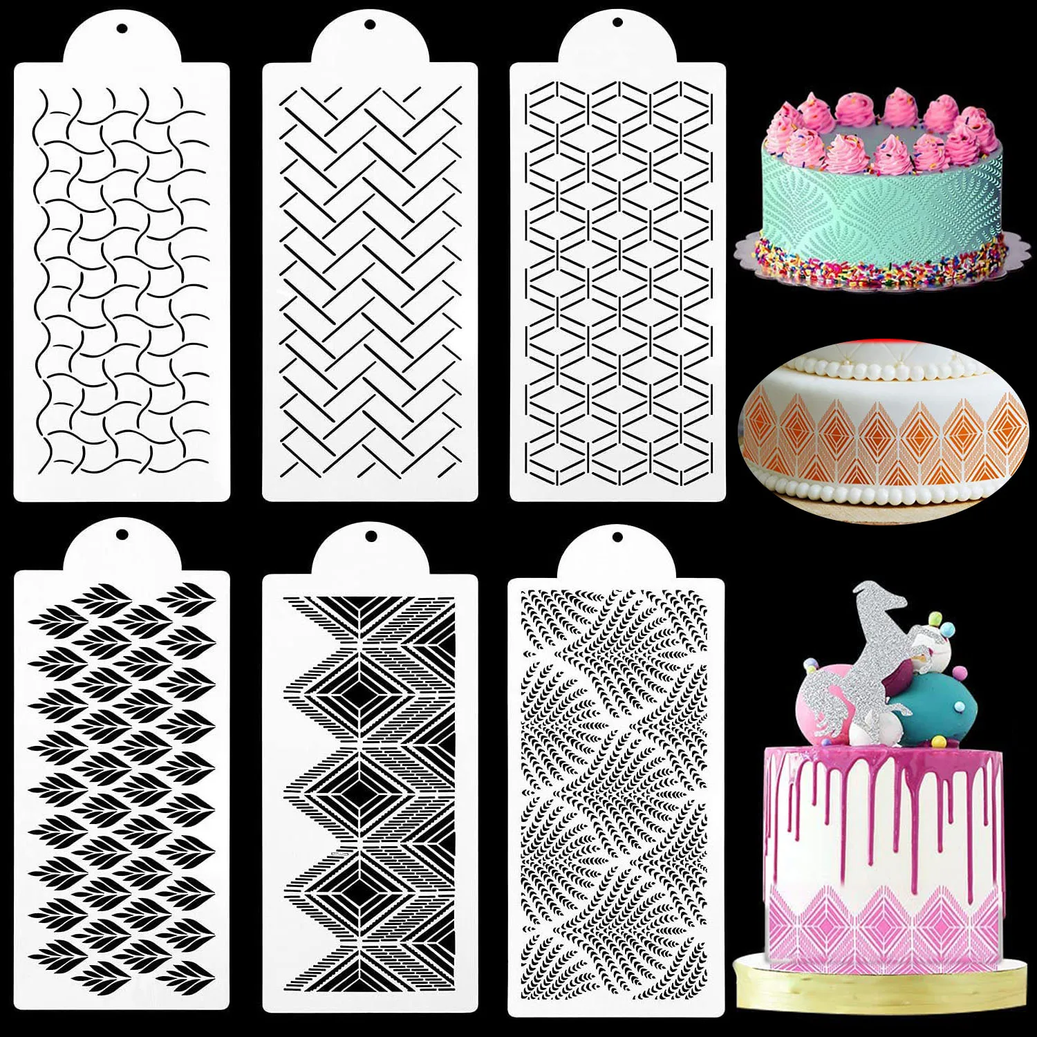 Stencil Cake Decoration Bread Stencils  Cake Stencil Bakeware Template -  20 20cm Diy - Aliexpress